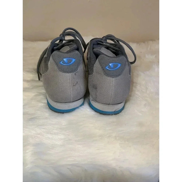 Giro Petra VR Womens 5 Vibram Cycling Shoes Titanium Grey Blue Lace Up Sport - Picture 4 of 8